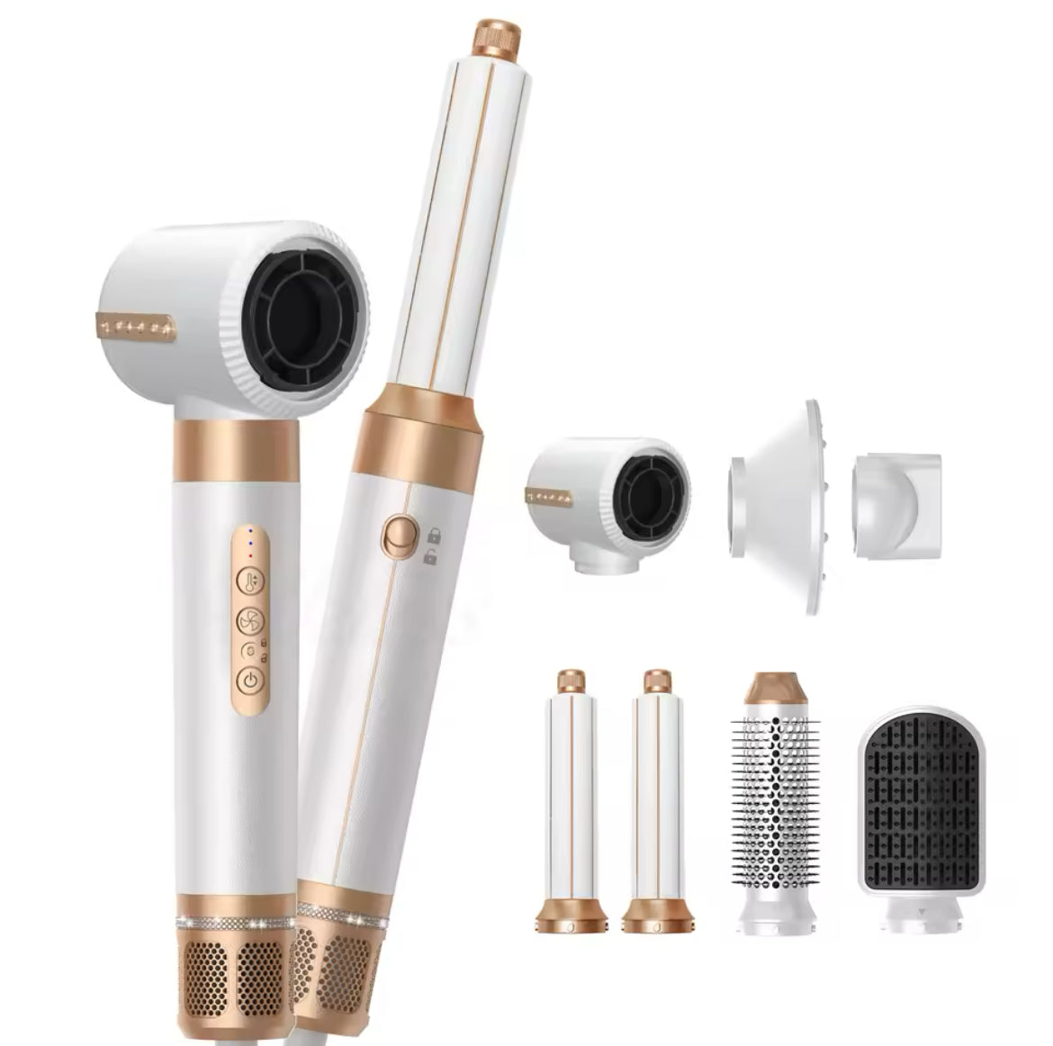 7 in 1 Airwrap Haar-Styler und Föhn weiß