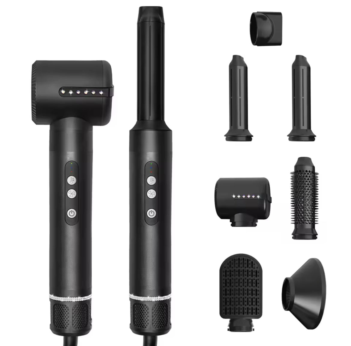 7 in 1 Airwrap Haar-Styler und Föhn schwarz