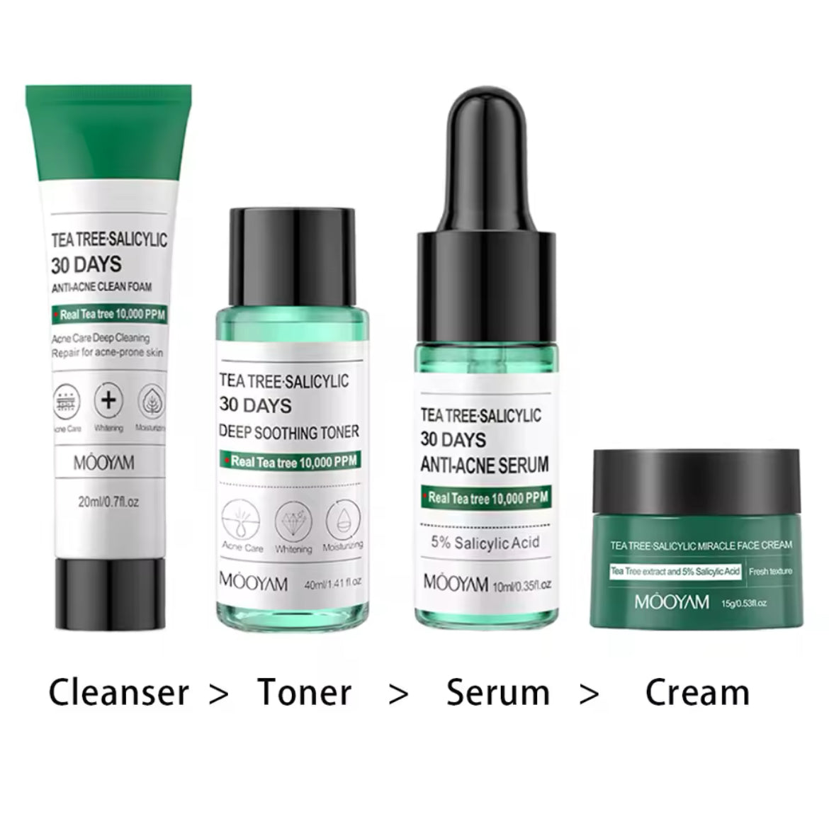 Anti Akne 30 Tage Set Tea Tree Salicylic