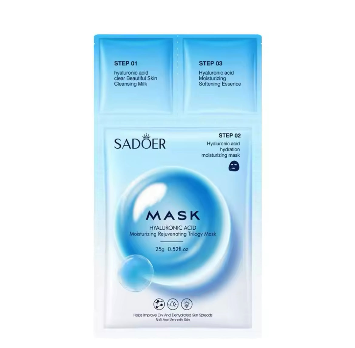 3 in 1 Hyaluron Cleanser Maske Serum