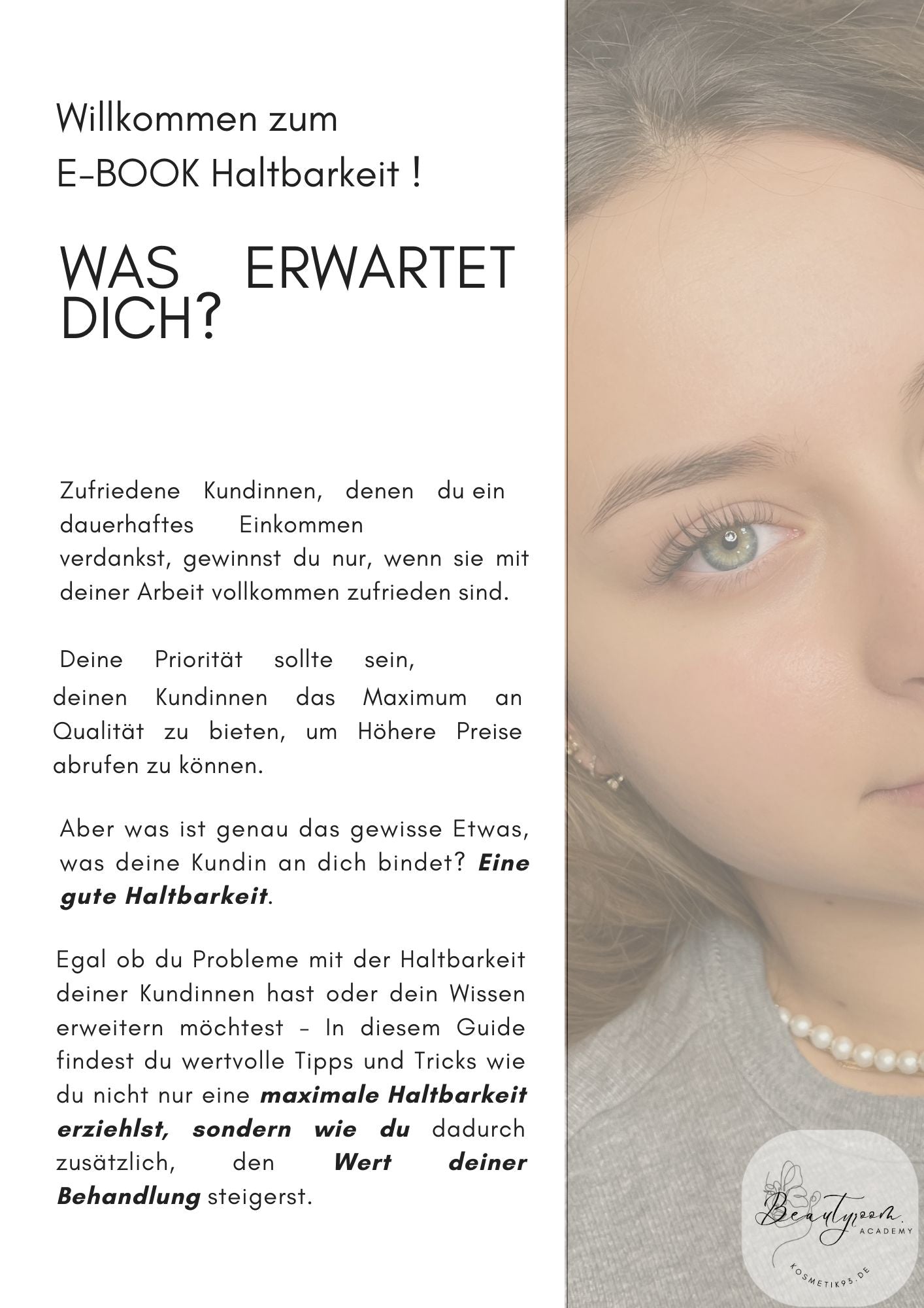 Perfekte Haltbarkeit der Wimpernextensions Ebook